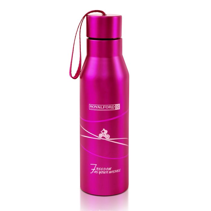 Royalford Vacuum Bottle - Double Wall Stainless Steel Flask & Water Bottle | Hot & Cold Retention with Leak-Resistant Lid | High Quality Vacuum Insulation Bottle for Indoor Outdoor UseSustainable LivingELEGANT DESIGN – This Royalford bottle has designed e